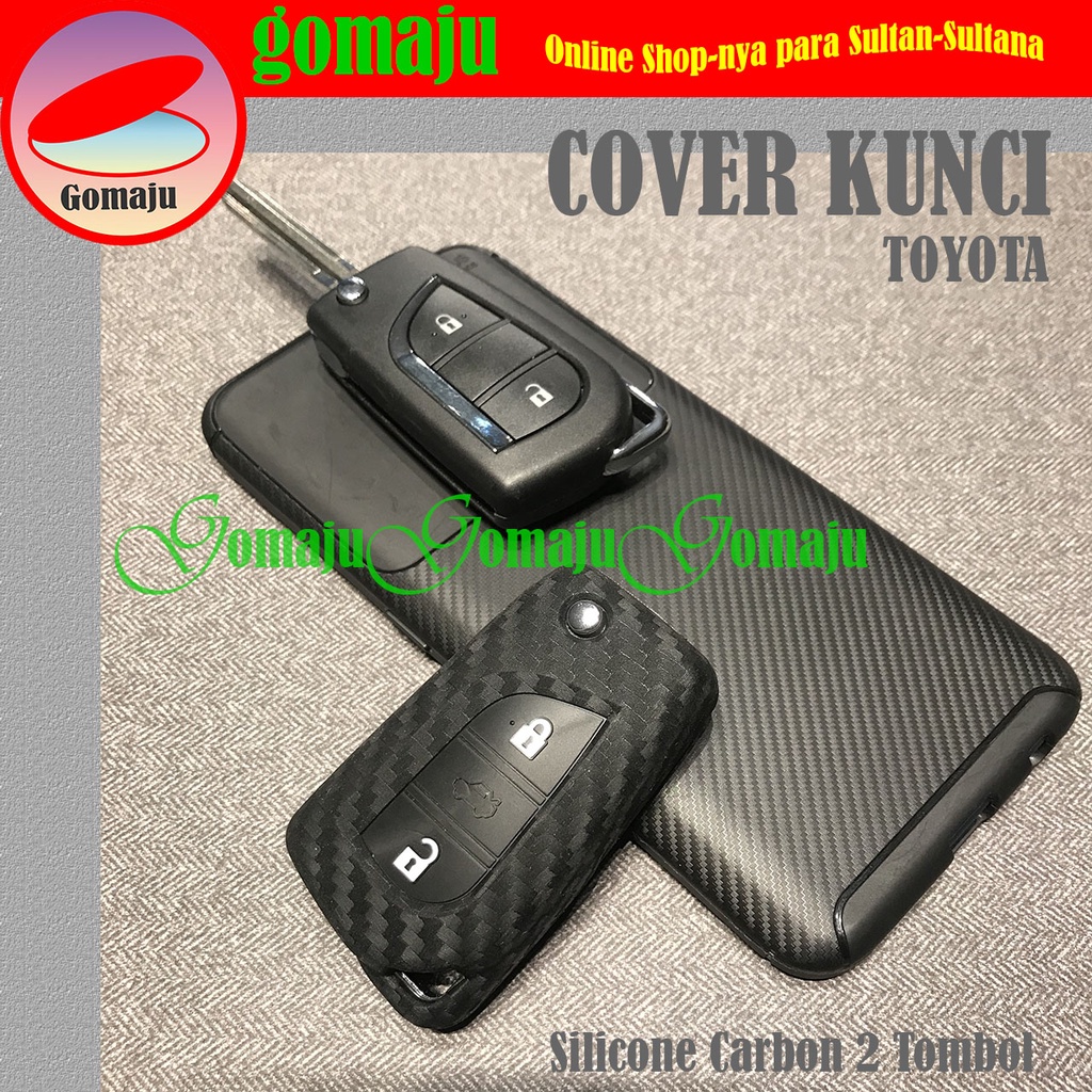 Jual SILICONE CARBON TOYOTA INNOVA CASE SARUNG CARBON TOYOTA 2 TOMBOL ...