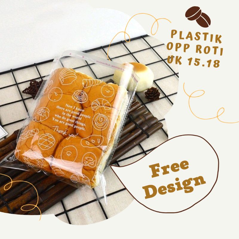 Jual Sablon Plastik Opp Roti Ukuran 15x18 30 micron 1000Pcs sablon ...
