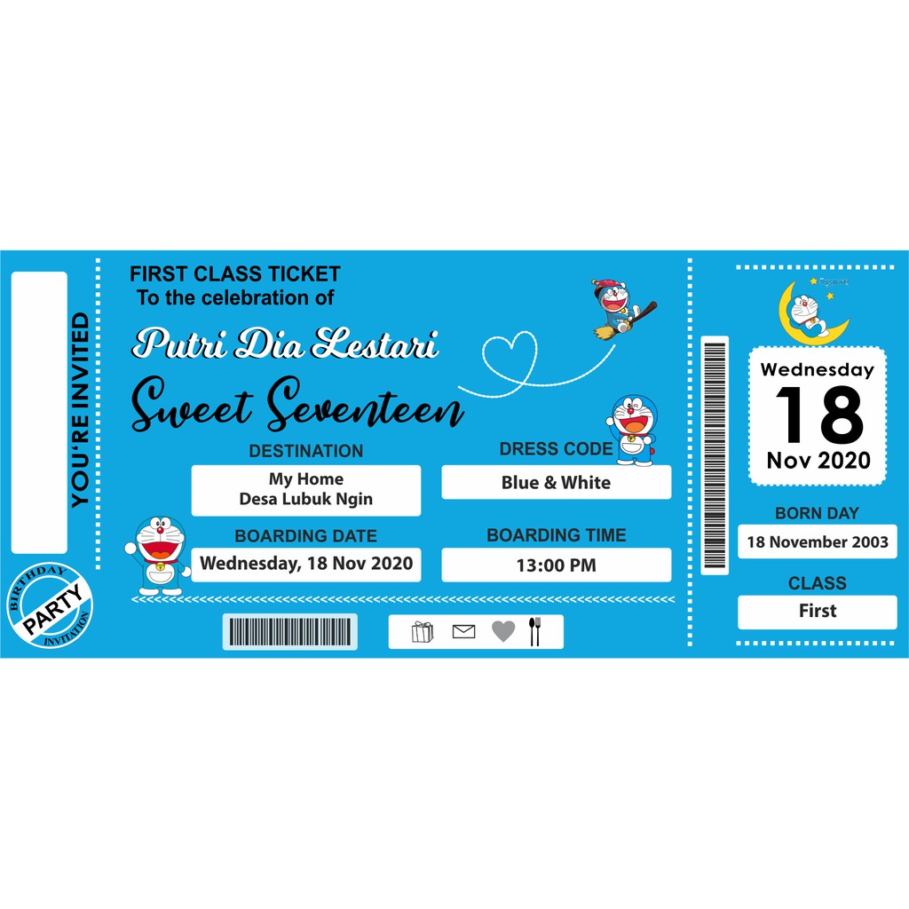Jual Undangan Ulang Tahun / Sweet Seventeen / UNDANGAN / birthday