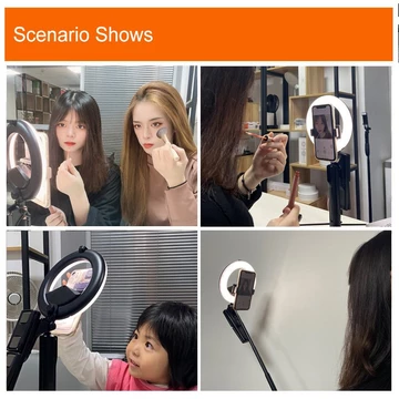 MIXIO Q6 Ring Light Portable 6 Inc 16cm Ringlight Live Streamer Selfie