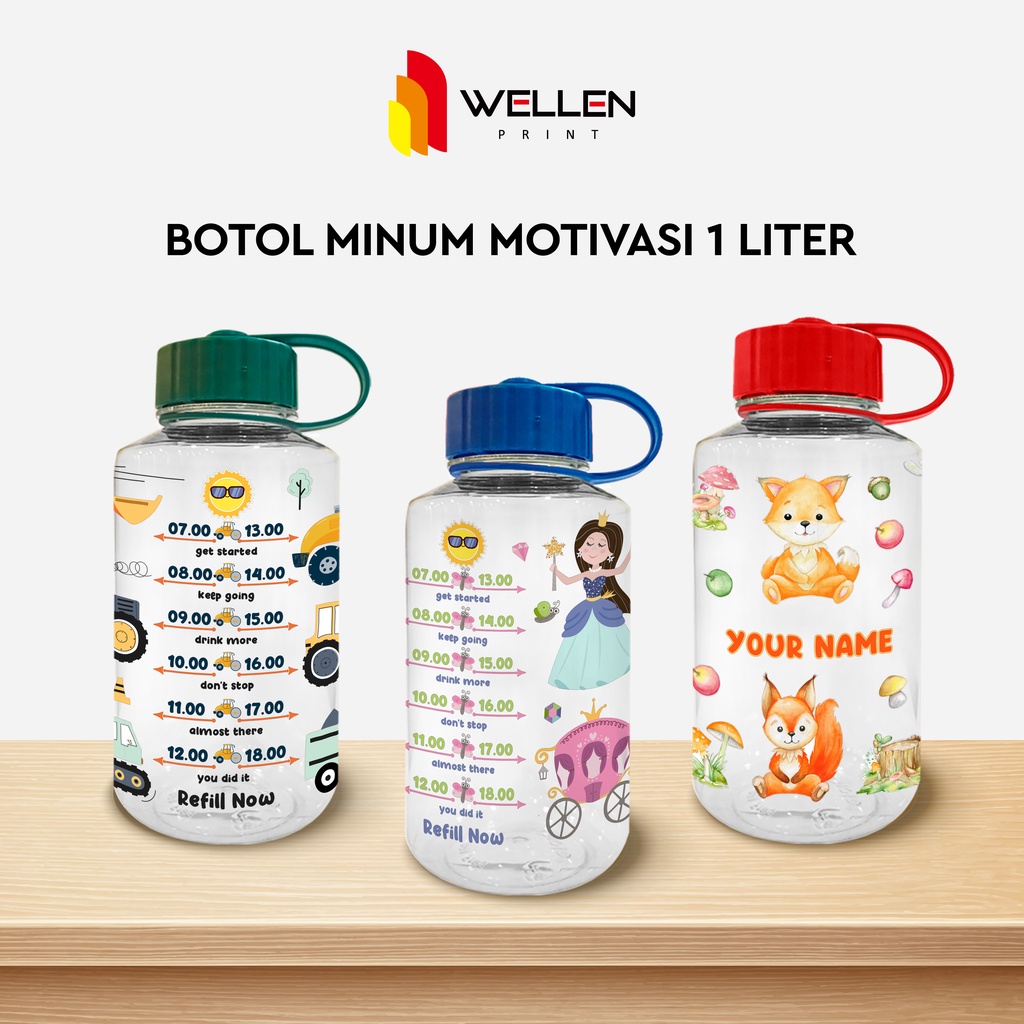 Jual WELLEN PRINT - Cetak Botol Minum Dundee Motivasi 1 Liter / Print ...