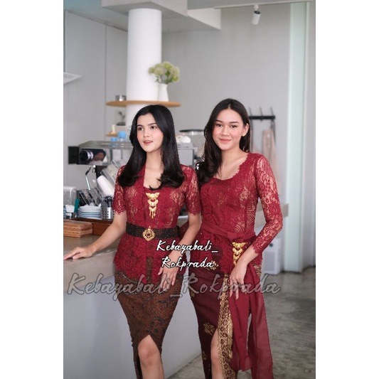 Jual KEBAYA BALI MODERN KEBAYA BALI MURAH KEBAYA MARRON | Shopee Indonesia