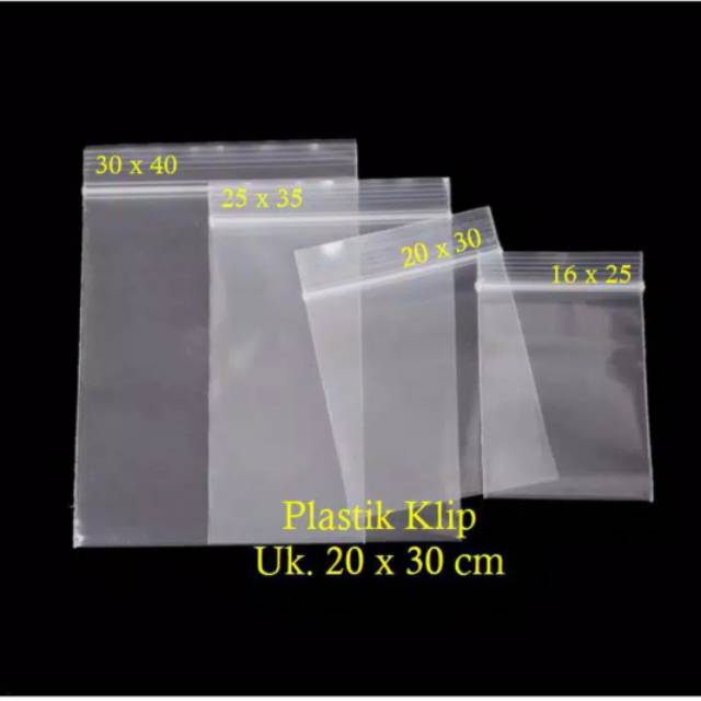 Jual Plastik Klip Ziplock Ukuran 20 X 30 Cm Shopee Indonesia