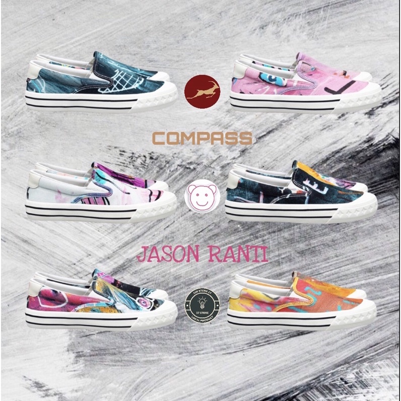 Jual Sepatu Compass Jason Ranti Slip On Limited Edition ( Ready size 36 ...