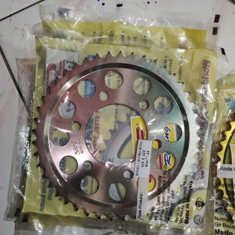 Jual gear sss TK RACING gold 428 UK 43 44 46 47 lubang 6 untuk CBR150R