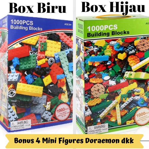 Jual Mainan susun Block / 1000pcs lego 1000 bricks classic free ...
