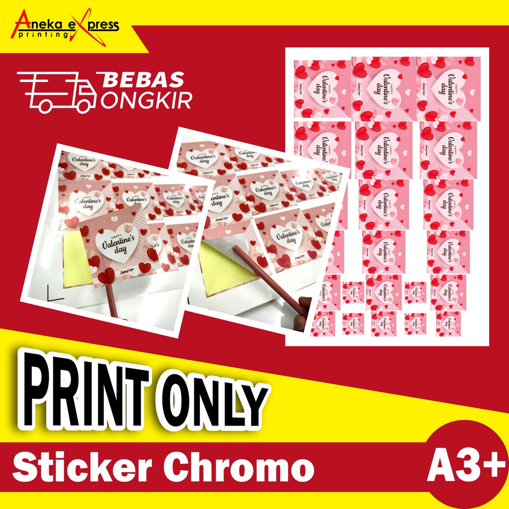 Jual Print Stiker Cetak Sticker Cromo Kromo A3 Stiker Label Kemasan Print Only Shopee 6691