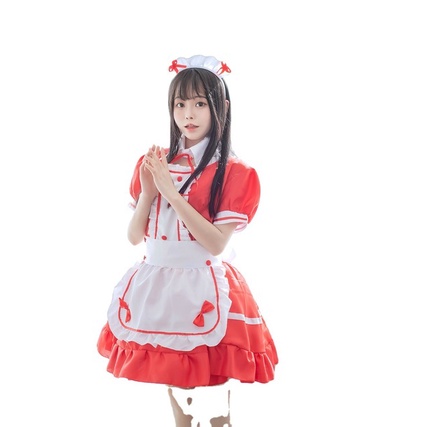 Jual New Sexy Sweet Gothic Lolita Dress French Maid Costume Anime ...