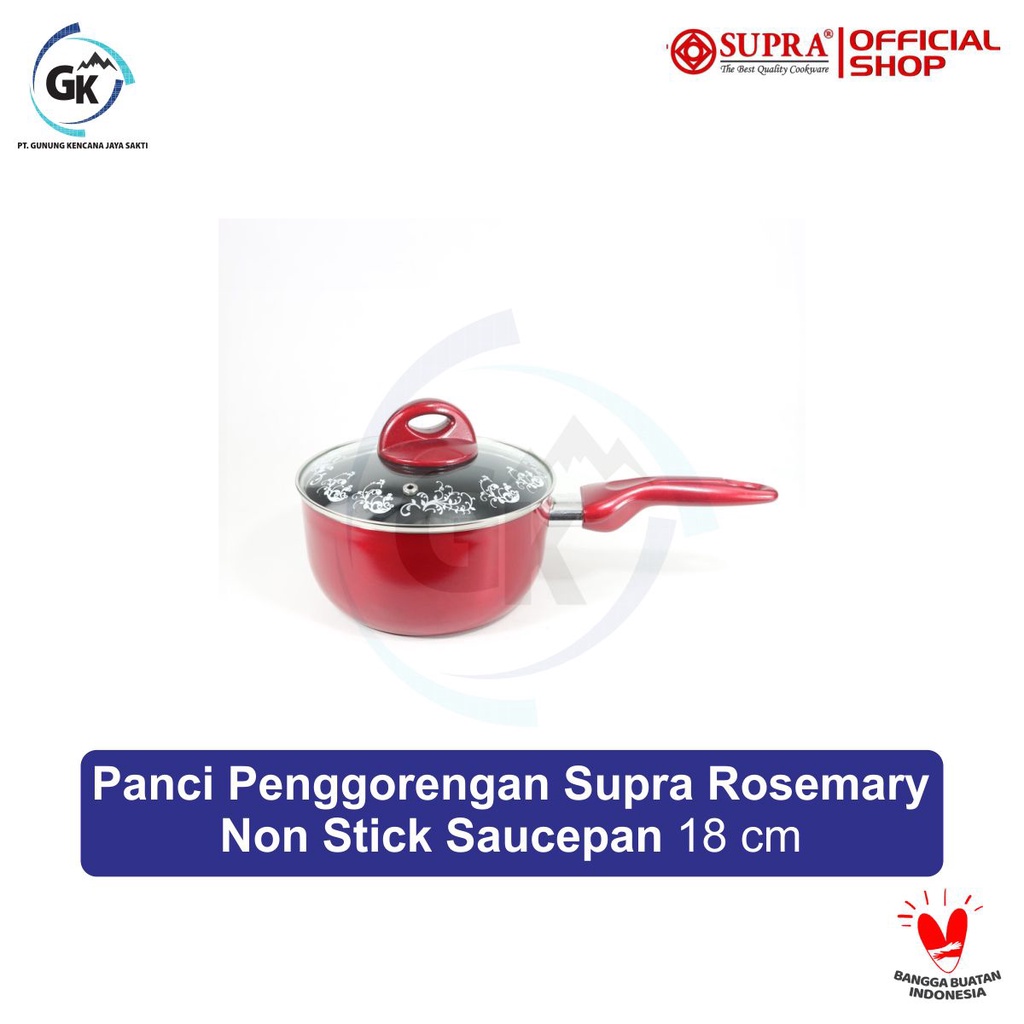 Jual Panci Penggorengan Supra Rosemary Non Stick Saucepan 18 cm ...