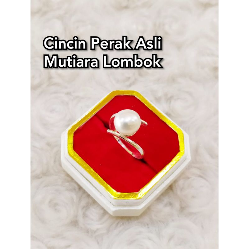 Jual CP91 BERSERTIFIKAT CINCIN PERAK MUTIARA ASLI AIR TAWAR LOMBOK ...