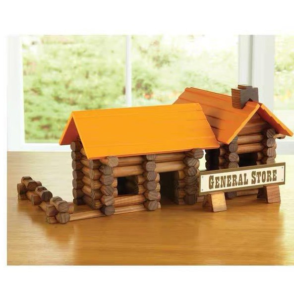 Jual Wooden tree house DIY mainan edukasi anak rumah kayu lumberjax log