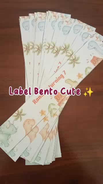 Jual LABEL BENTO ULANG TAHUN/NASI BOX/KOTAK MAKAN/ULTAH/CUSTOM/FREE ...