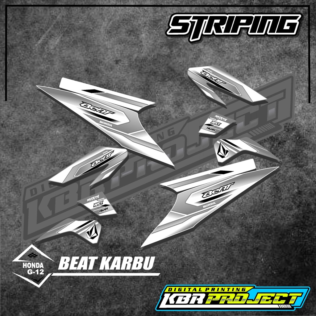 Jual [COD] Stiker BEAT KARBU striping BEAT KARBU motor HONDA motor ...