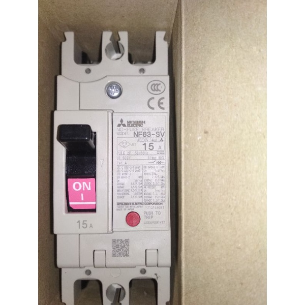 Jual MITSUBISHI ELECTRIC NFB/MCCB/NO FUSE BREAKER NF 63-SV 2P 15A ...