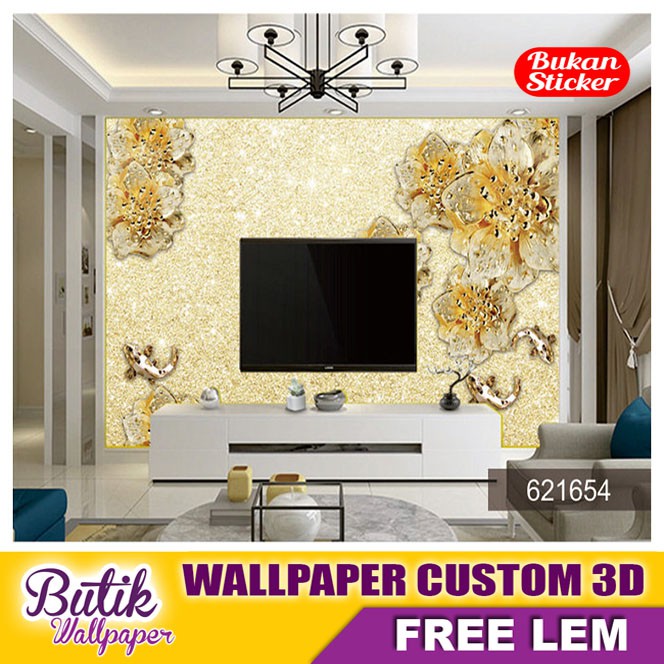 Jual Wallpaper Dinding Custom 3D GRATIS LEM!! | Shopee Indonesia