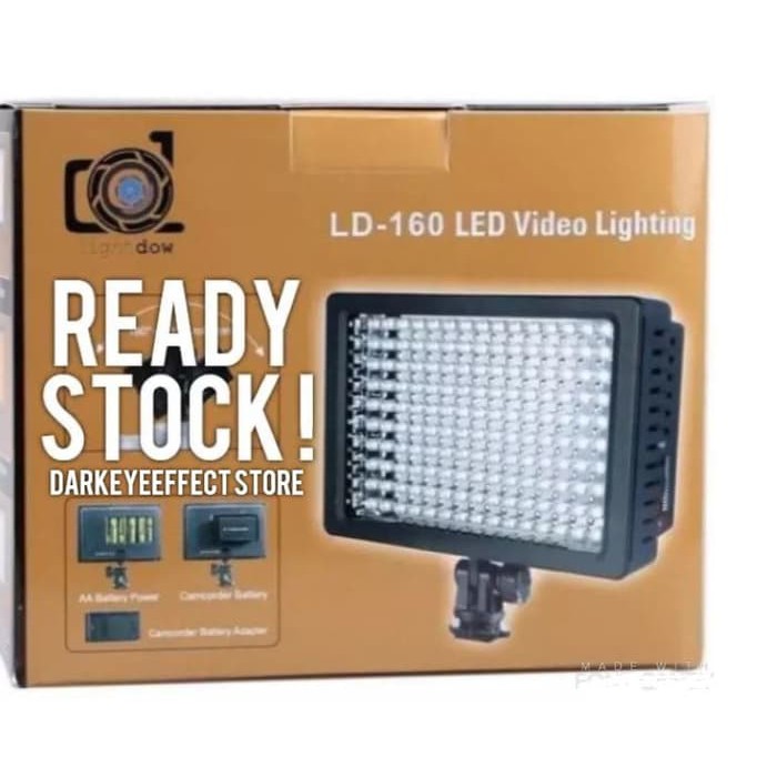 Jual CANON NIKON SONY HD-160 LED Video Lighting-lampu studio foto murah ...