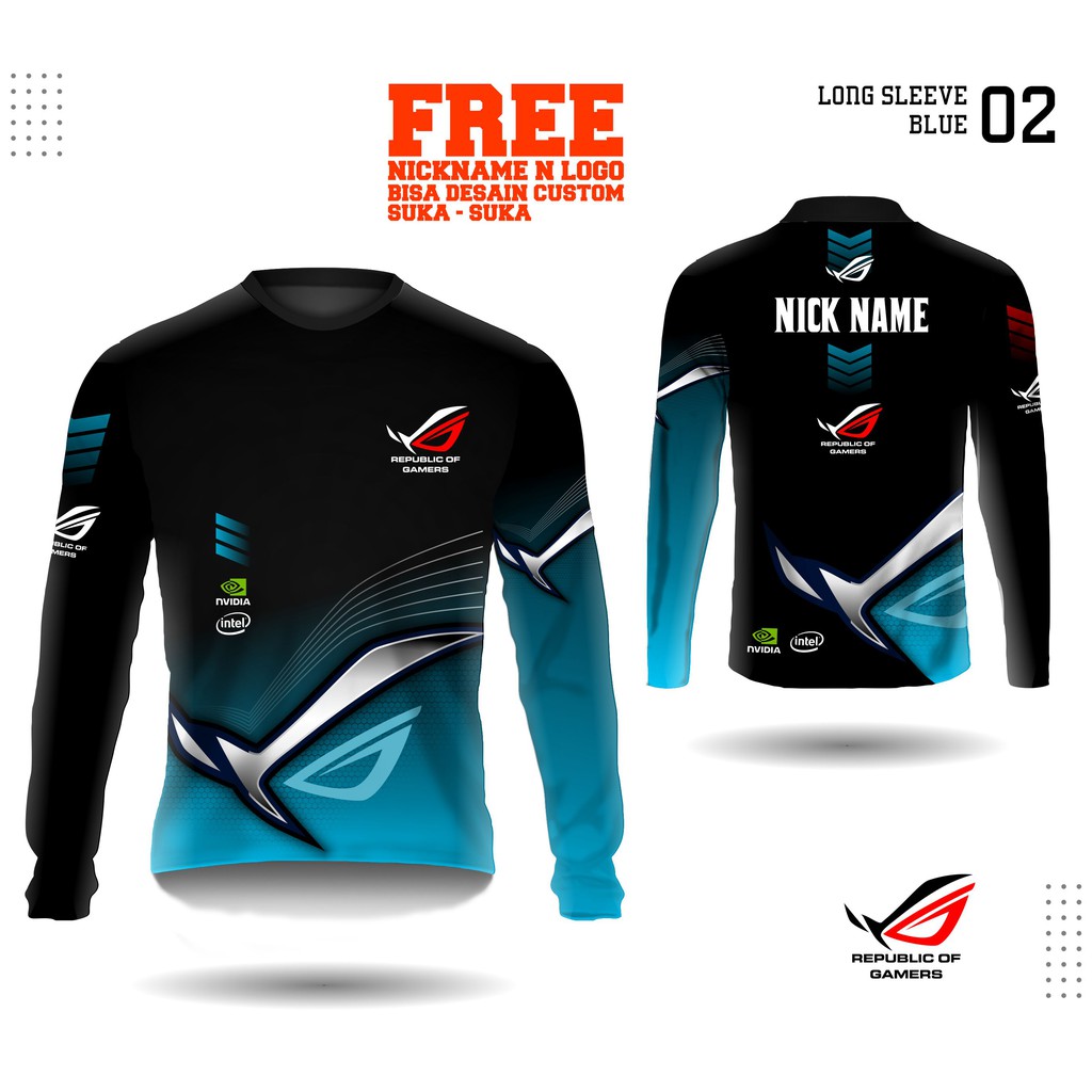 Jual Jersey e sport rog kaos republic of gamers baju asus gamer lengan ...