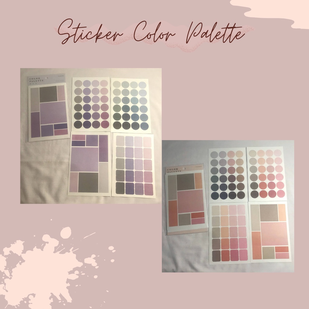 Jual 4 Pcs Sticker Color Palette | Shopee Indonesia