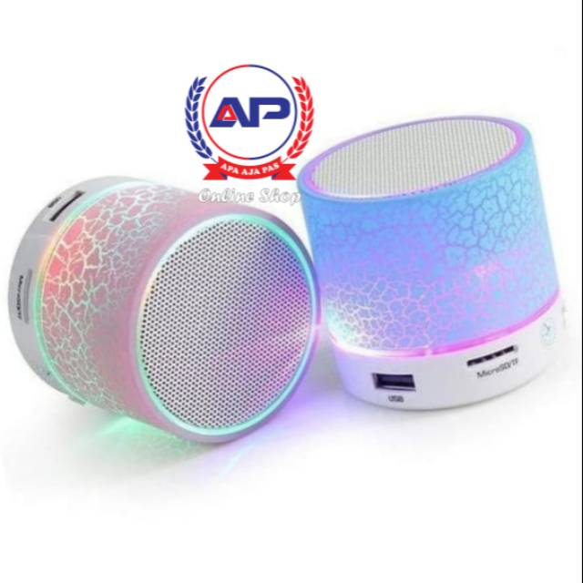 Jual Speaker Bluetooth Mini Portable Model Retak+Lampu LED | Shopee ...
