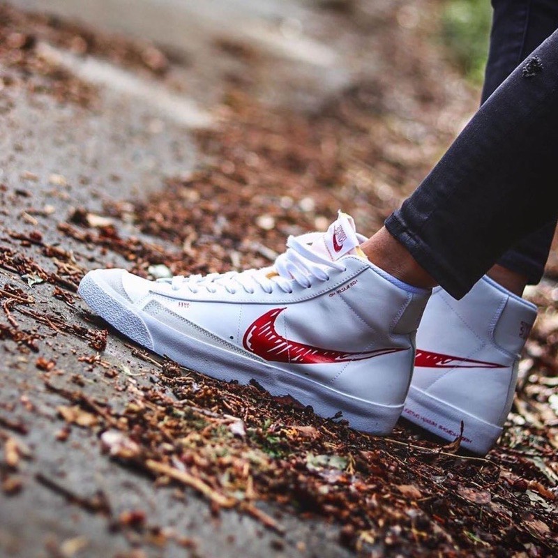 Jual NIKE BLAZER MID VINTAGE 77 SKETCH WhiteRed Shopee Indonesia