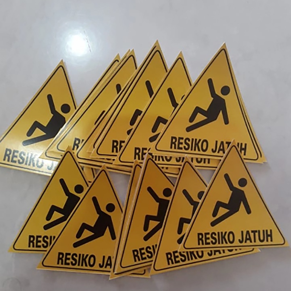 Jual Stiker Vinyl Resiko Jatuh Uk 15 X 15 Sign Rambu K3 Shopee Indonesia