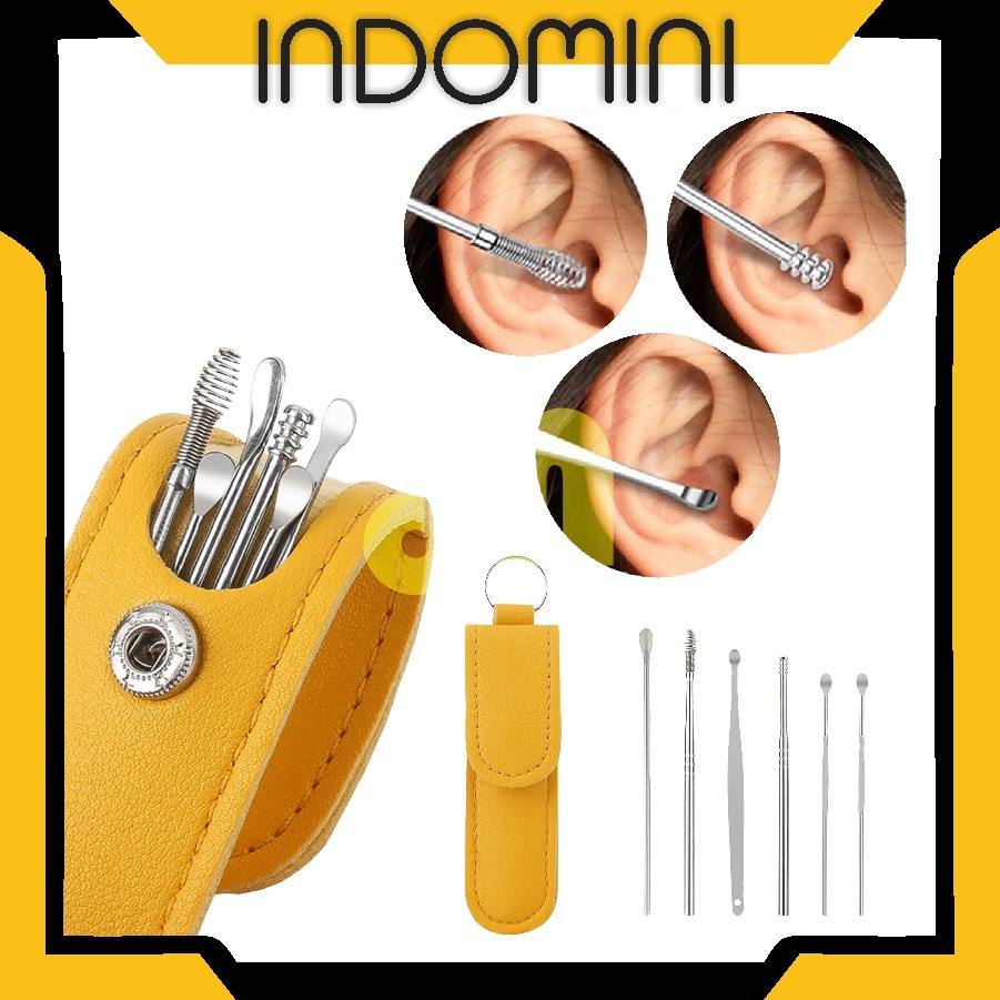 Jual INDOMINI Alat Pembersih Telinga Korek Kuping Ear Wax Picker 6pcs ...