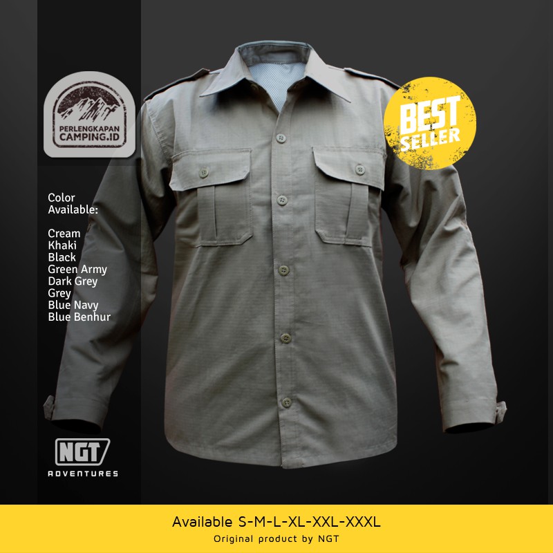 Jual Kemeja Lapangan Kemeja Pdl Kemeja Outdoor Baju Lapangan Shopee Indonesia