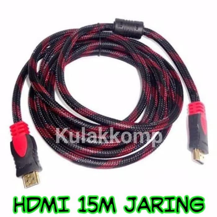 Jual KABEL HDMI 15M JARING VERSI 1.4 (HDMI TO HDMI) | Shopee Indonesia