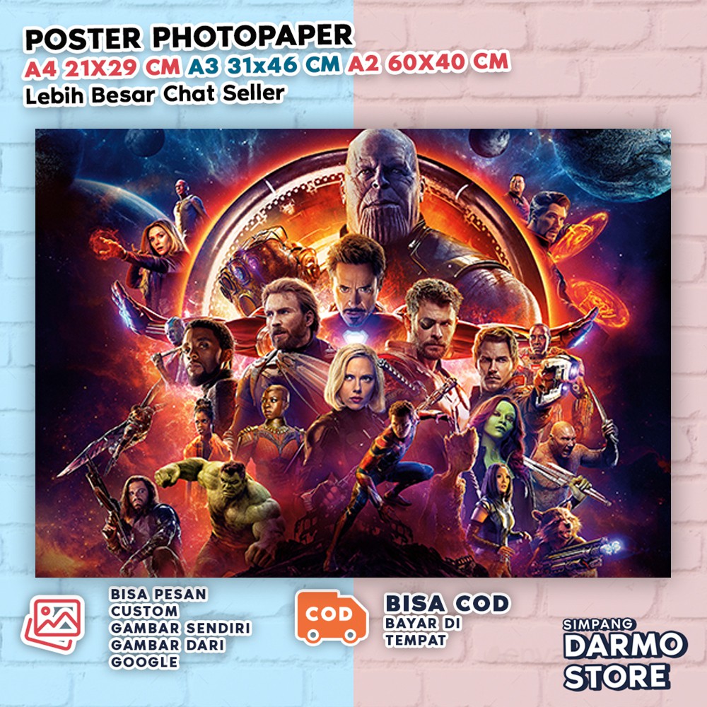 Jual Poster Ironman Hiasan Dinding Marvel Superhero Pahlawan Super ...