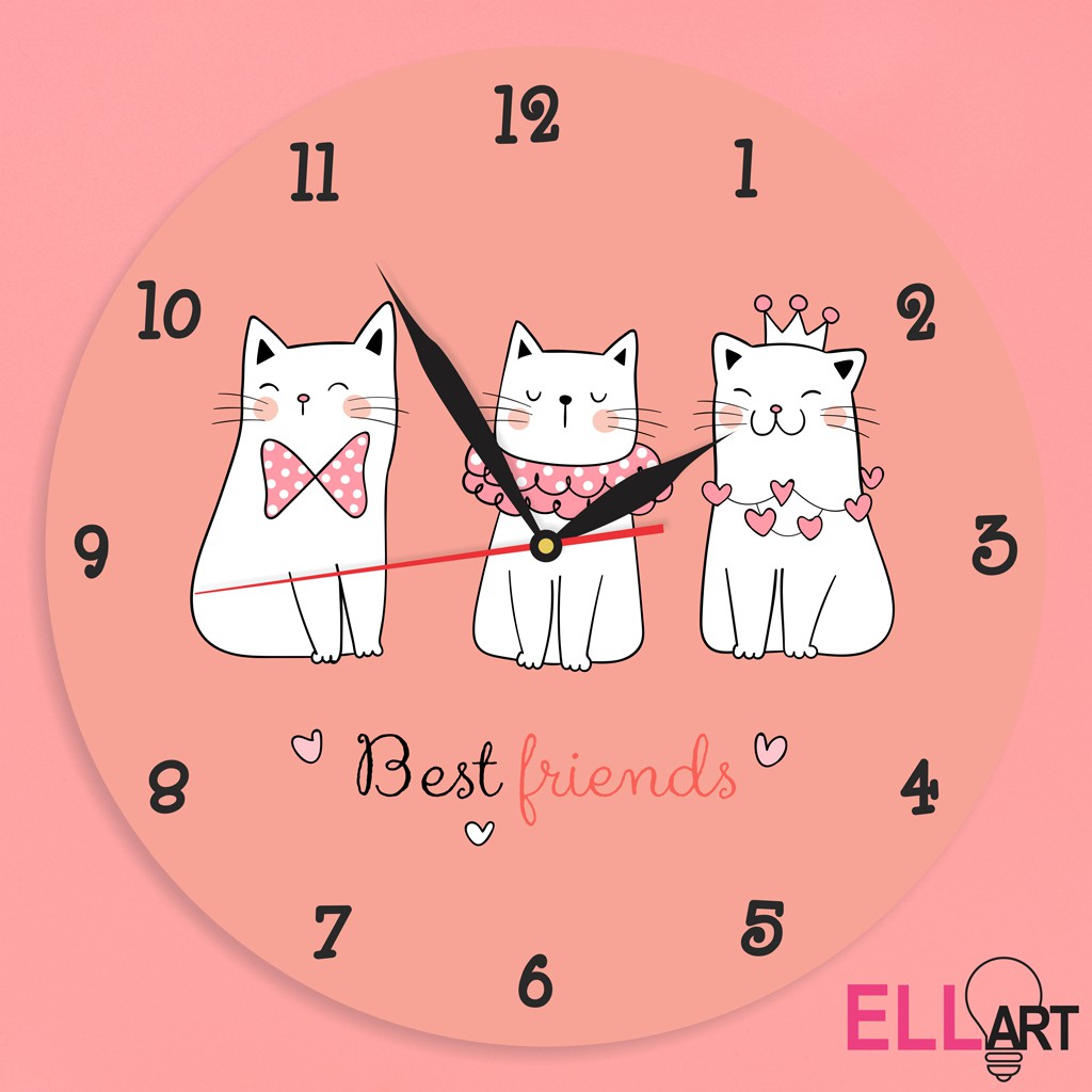 Jual Jam Dinding Kayu Animasi Hewan Lucu Wall Decor Rumah Cantik