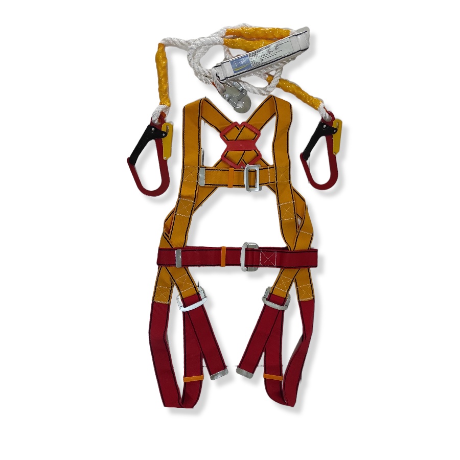 Jual FULL BODY HARNESS ABSORBER DOUBLE BIG HOOK ISAFE SNI Shopee