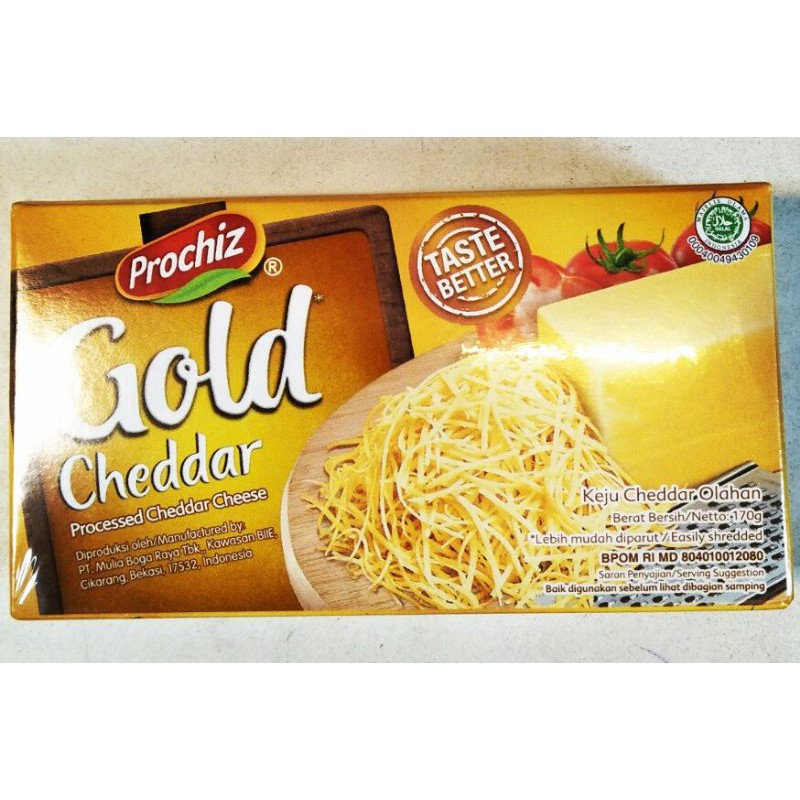 Jual Prochiz Gold Cheddar 170Gr / Keju Batang | Shopee Indonesia