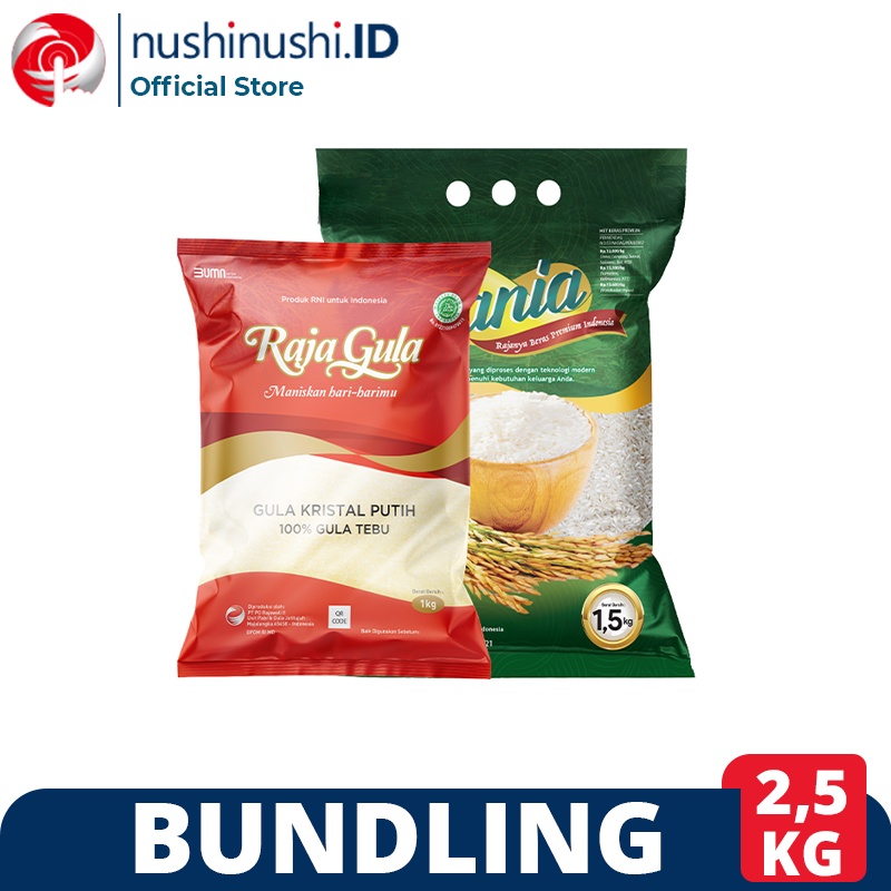 Jual Bundling Rania Beras Premium 1 5 Kg Raja Gula 1 Kg Shopee