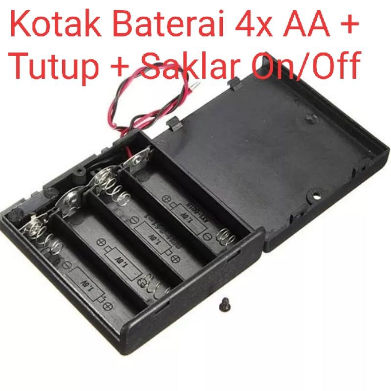 Jual Case Baterai X Aa Battery Holder Kotak Tutup Saklar Shopee Indonesia