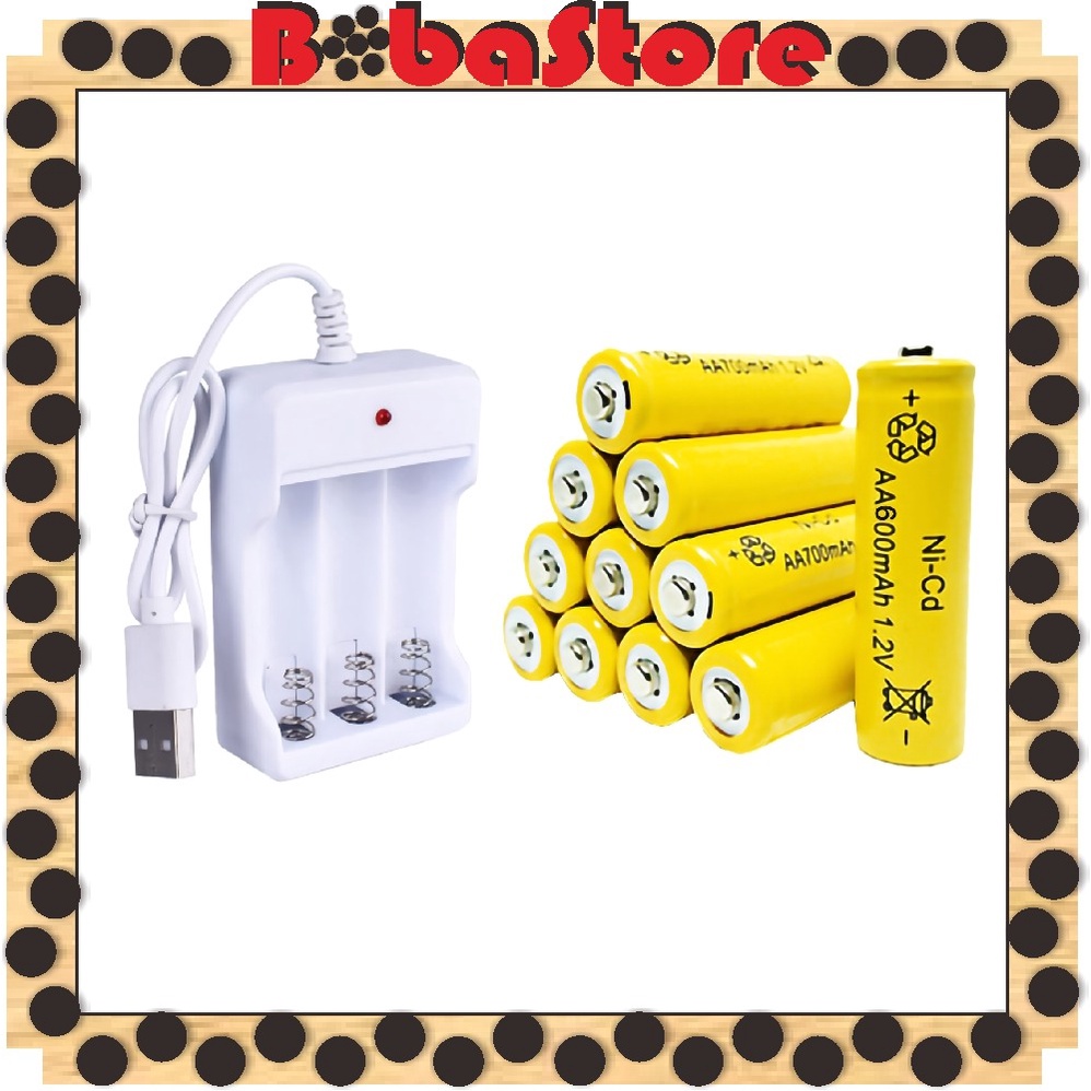 BOBASTORE BATERAI CAS AA 1000mAh AA 600mAh BATTERY RECHARGEABLE CHARGER 3 SLOT USB AA BATRE ISI ULANG R542 R536