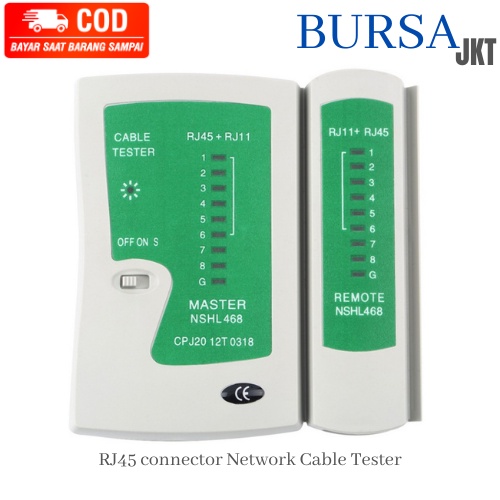 Jual LAN TESTER KABEL MASTER NSS-468A LEN RJ45 RJ11 RJ45 BOX | Shopee ...