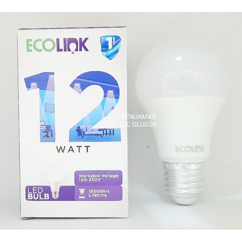 Jual Lampu Led Bulb Ecolink Watt Bohlam Led W Shopee Indonesia