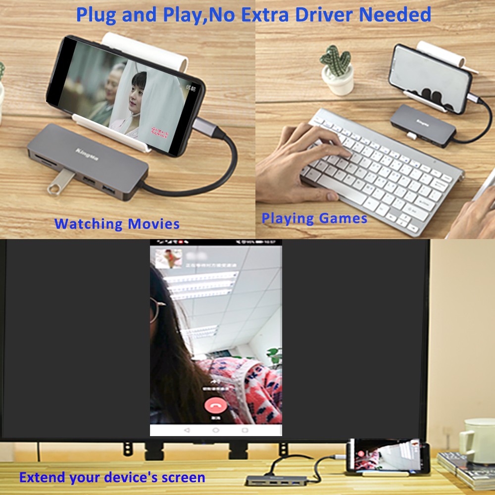 Jual KINGMA Card Reader 7in1 Support HDMI 4K Port with USB Type-C ...