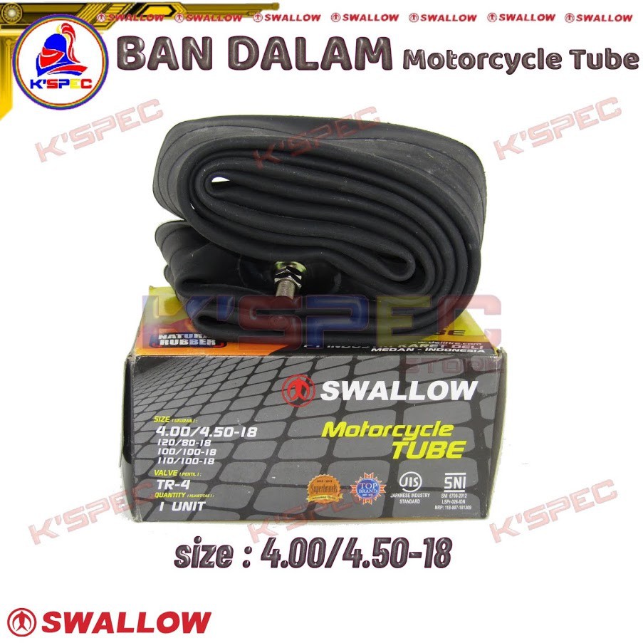 Jual SWALLOW Motorcycle Tube 400 450 x 18 Ban Dalam Inner Tube Motor ...