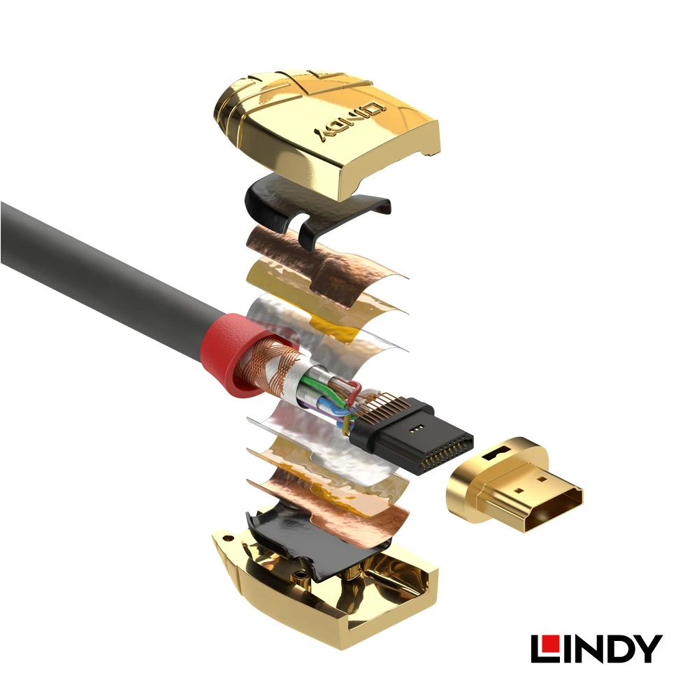 LINDY 3M Kabel HDMI 2.0 High Speed 8K 4K 120hz UHD HDR Gold Cable
