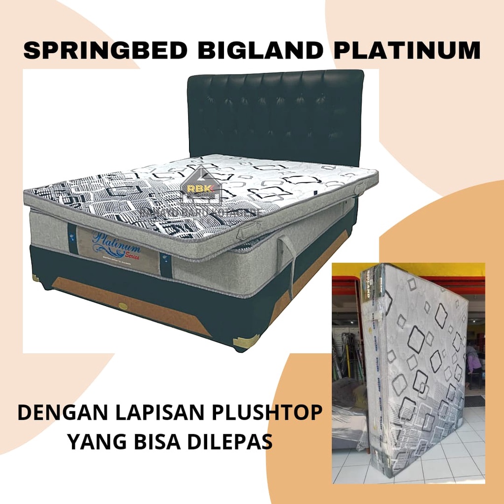 Jual Springbed Bigland Platinum Plushtop Lepasan 160x200 Kasur Saja ...