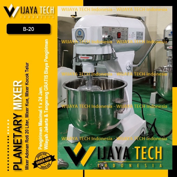 Jual Planetary Mixer 20 Liter B-20 Mixer Adonan Roti 20L SZM-20 Mixer ...