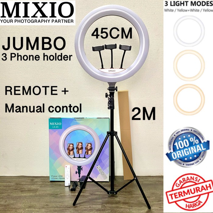 Jual Ring-Light-Lazypod-3-Mode-With-Phone-Holder-2in1-Jepit-Meja