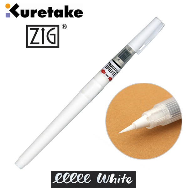 Jual Kuretake Zig Cartoonist Brush Pen White Ink Shopee Indonesia