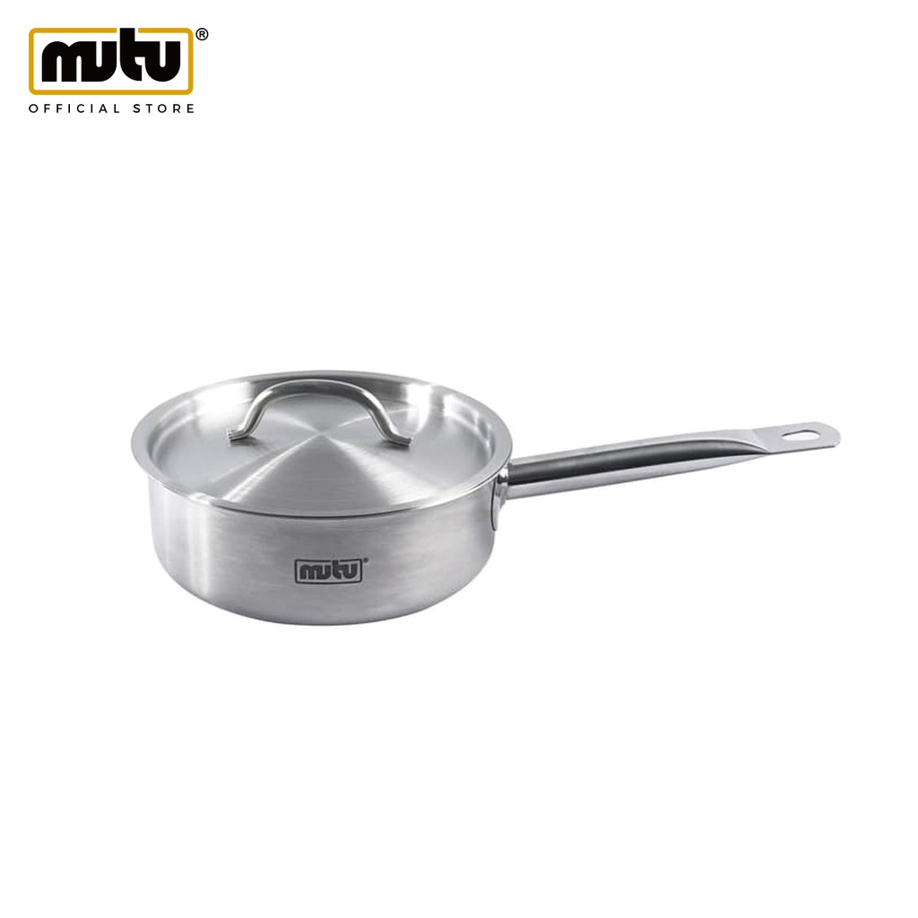 Jual MUTU Sauce Pan Stainless Panci Masak Professional Low Body 24 Cm ...
