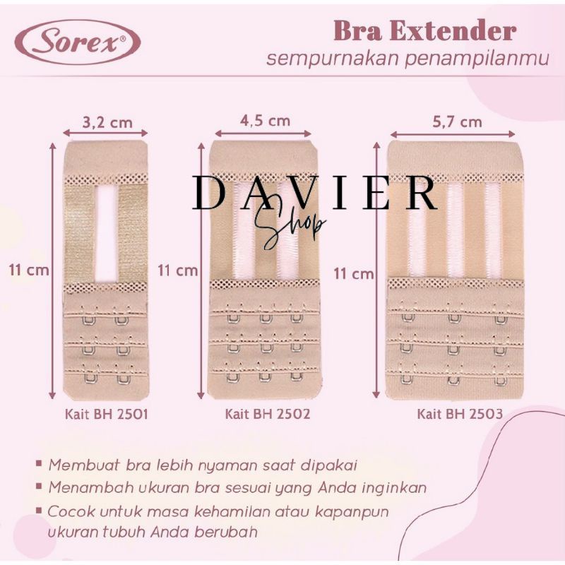 Jual Bra Extension extender pengait bra sambungan bra yg kesempitan