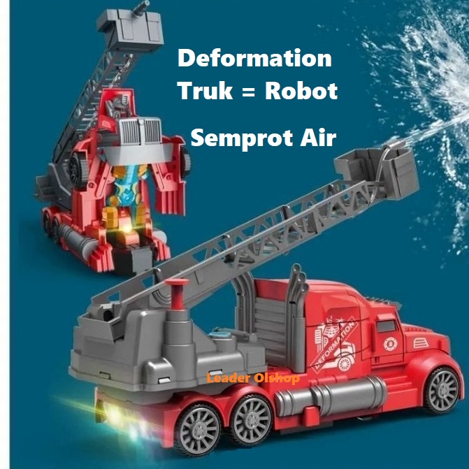 Jual MAINAN DEFORMATION FIRE TRUCK ROBOT SEMPROT AIR TRUK PEMADAM ...