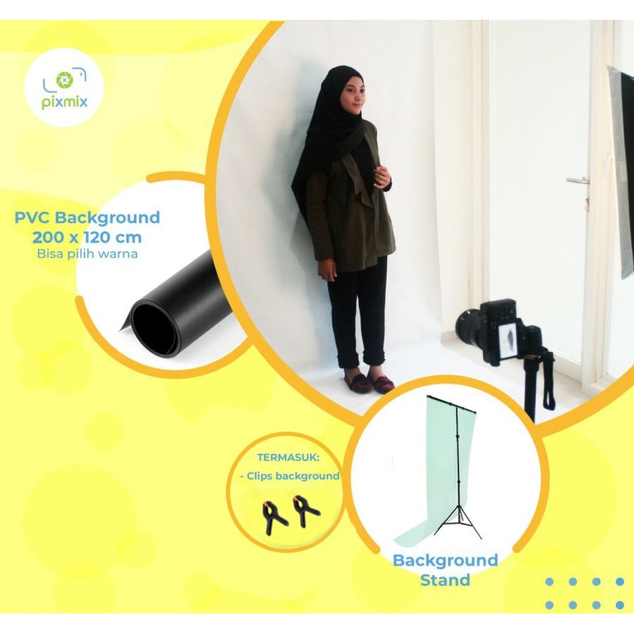 Jual PAKET BACKGROUND STAND - PVC BACKGROUND 200 CM + BACKGROUND STAND ...