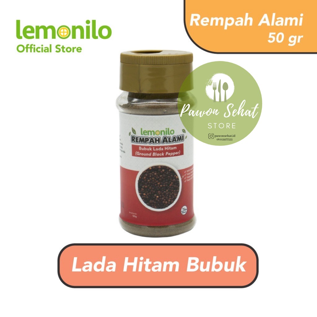 Jual Lemonilo Rempah Lada Hitam Bubuk (Ground Black Pepper) 50 gr ...