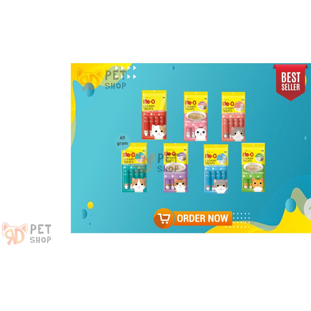 Jual Meo Creamy Treat Gr Isi Me O Snack Kucing Shopee Indonesia